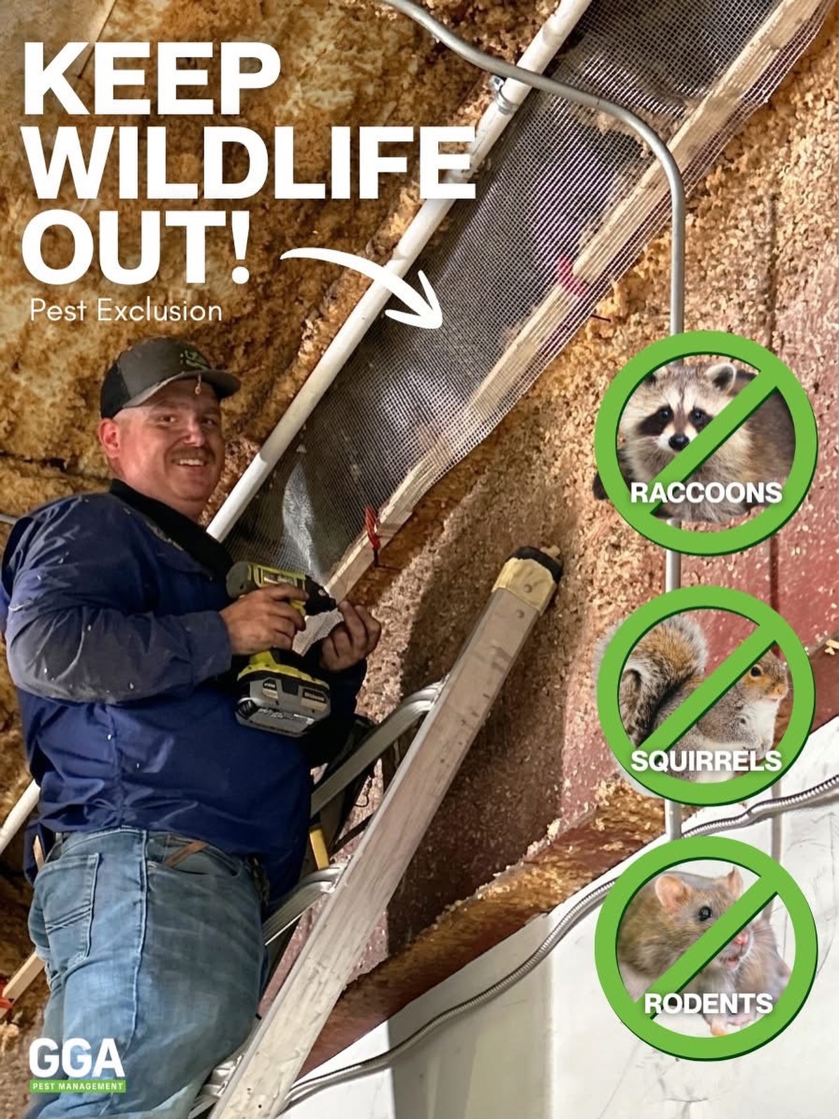 A big part of pest control isn’t just treating what you see, it’s preventing what you don’t. 🦨🦝🐀

Yesterday, James was sealing up entry points and installing pest proof mesh where wildlife like raccoons, squirrels, and rodents love to sneak in. These openings around rooflines and structures can turn into major problems if they’re left unprotected. 🏠❌

Pest exclusion is one of the most effective (and often overlooked) ways to protect a home or business long-term - keeping critters out before they ever become an issue.

It’s not the flashy side of the job, but it’s one of the most important.

